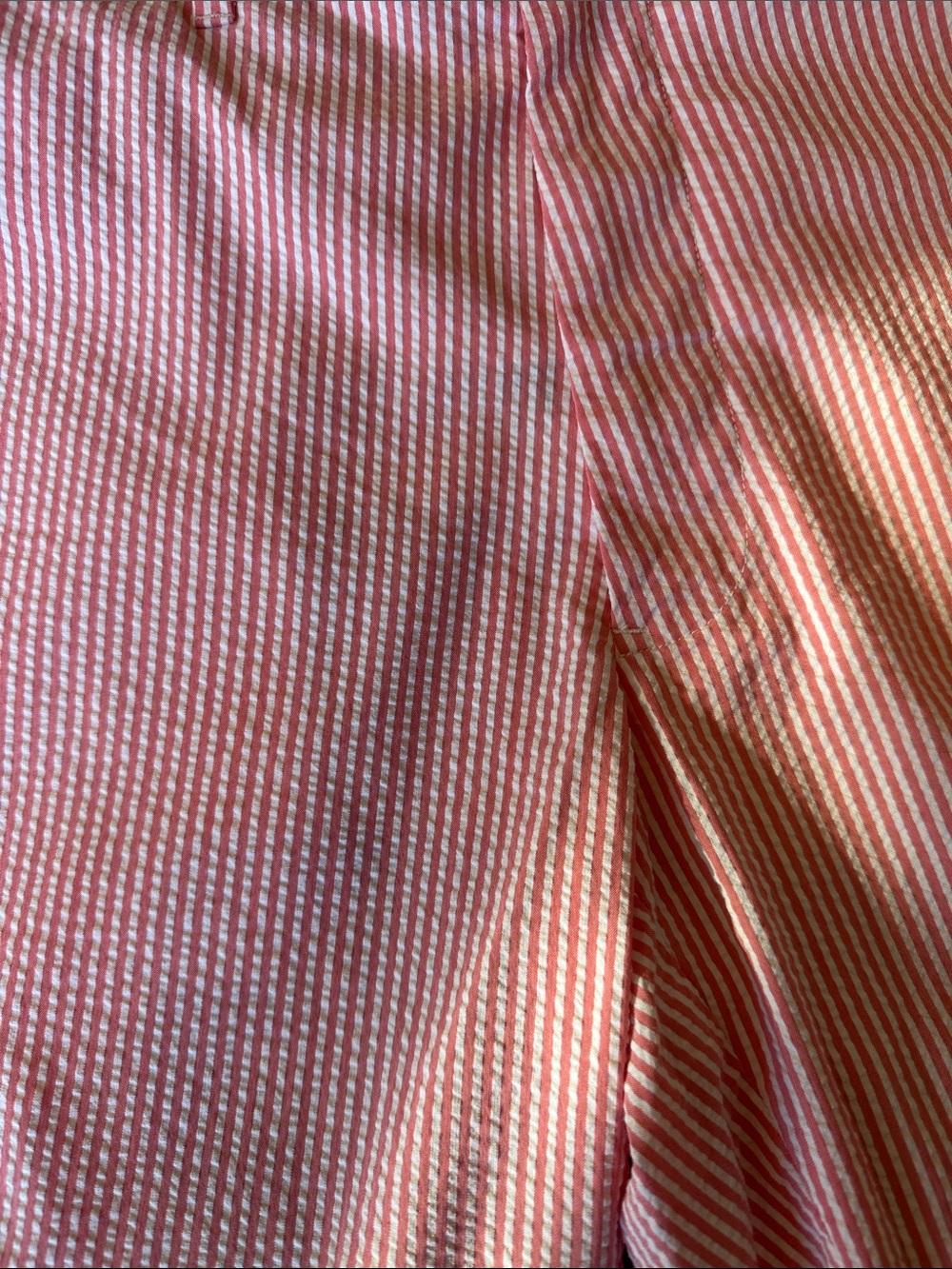 Men's Pink Seersucker Stripe Shorts - Picture 4 of 12